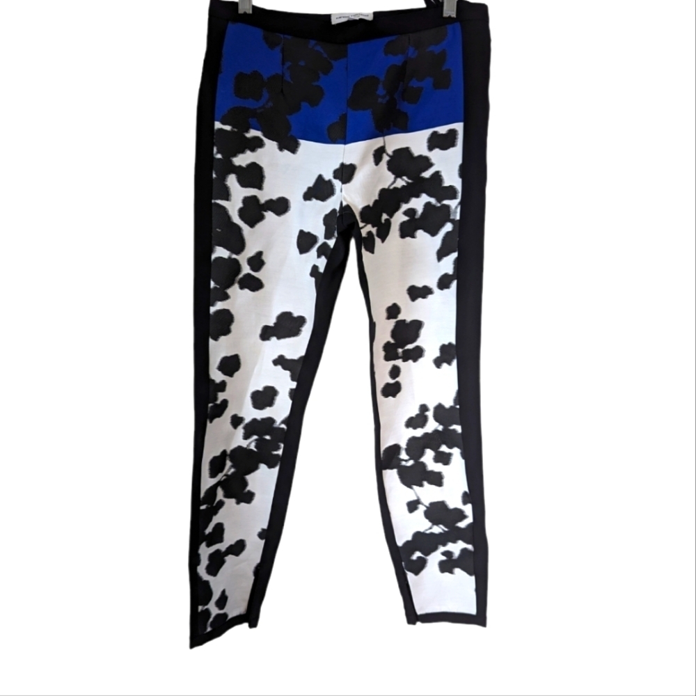 Narciso Rodriguez Dress Royal Blue /Black Pattern Pants... Size 40/